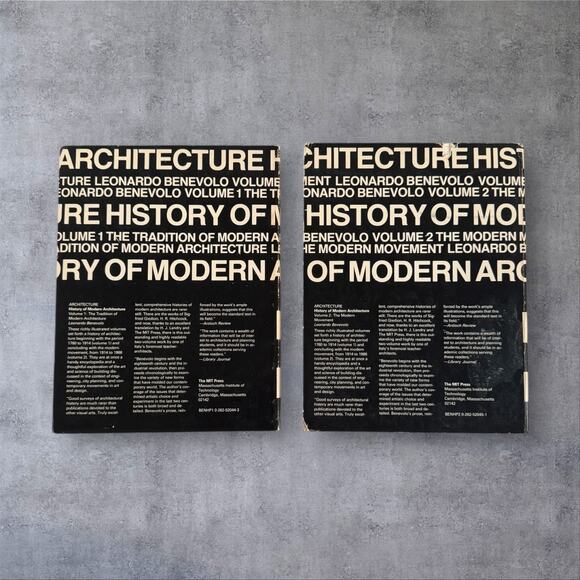 History of Modern Architecture by Leonardo Benevolo Volumes 1 & 2 - Picture 2 of 9
